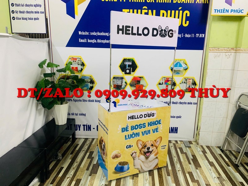 booth sắt bán hàng ngoài trời