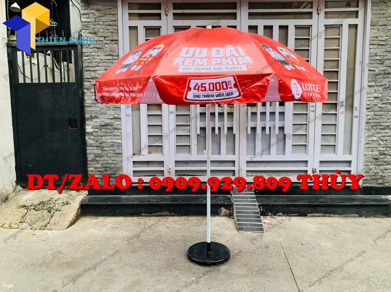 dù che ngoài trời in quảng cáo