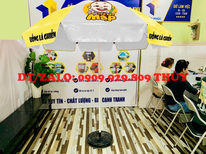 dù che quán trà sữa giá rẻ