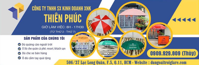 dù che xe bán hàng in logo giá rẻ