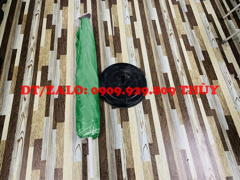 dù che xe bánh mì có in logo gấp gọn