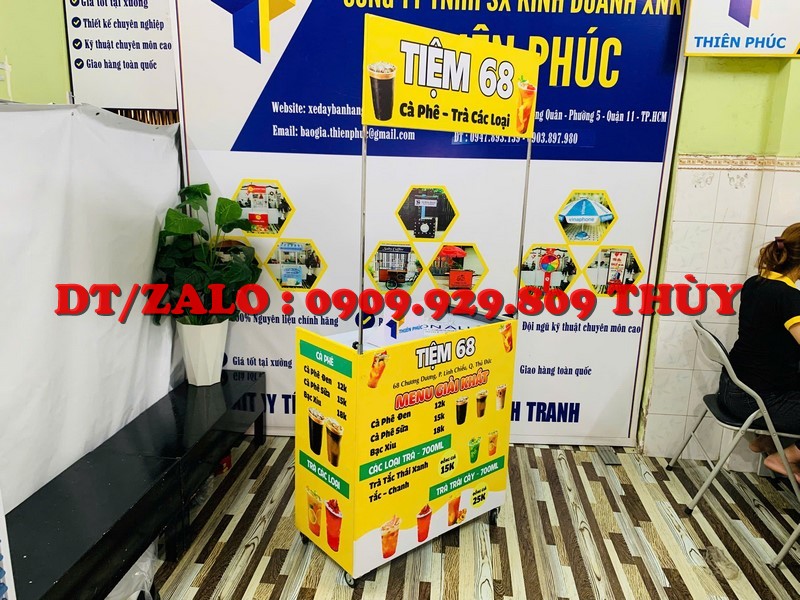 Xe cà phê take away mini gấp gọn