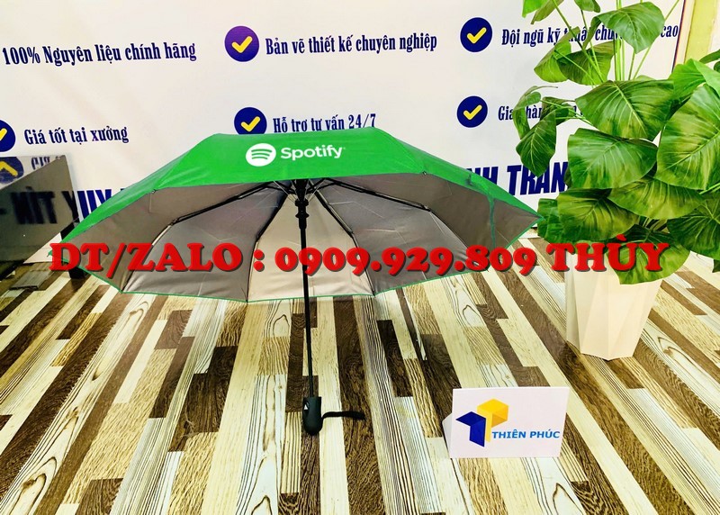 xưởng ô dù cầm tay gấp gọn in logo