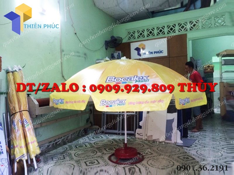Xưởng sản xuất ô dù quảng cáo che nắng in logo giá rẻ tại hcm 4